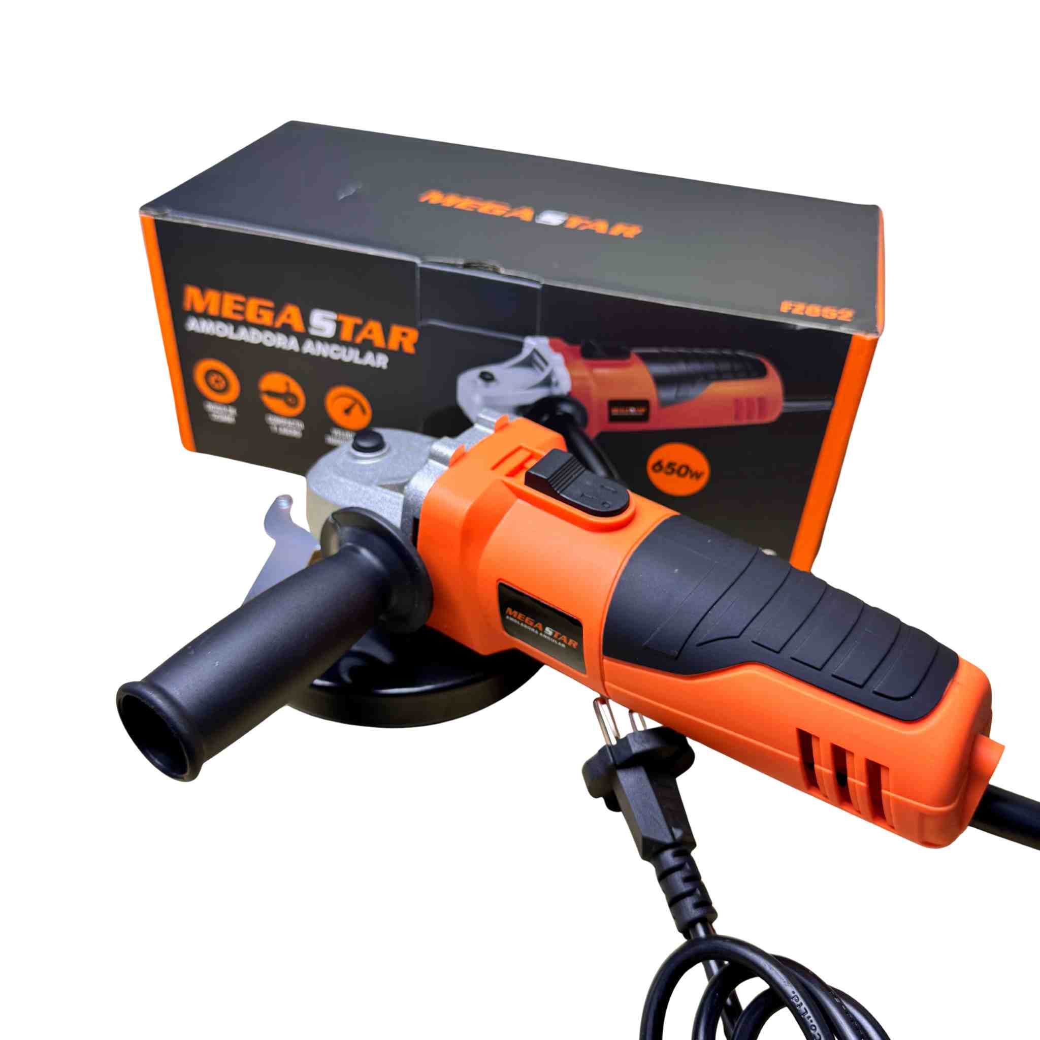 Amoladora Angular Mega Star  650W – Compacta y Ergonómica