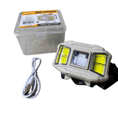 Lámpara / Linterna Frontal con Luz UV y Sensor de Encendido